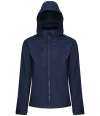 RG635 TRA701 Regatta Venturer Three Layer Hooded Soft Shell Jacket Navy/Navy colour image